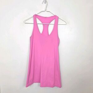 Lululemon Pink Racerback Sporty Stretchy Athletic Fitness Tank Top Size 8